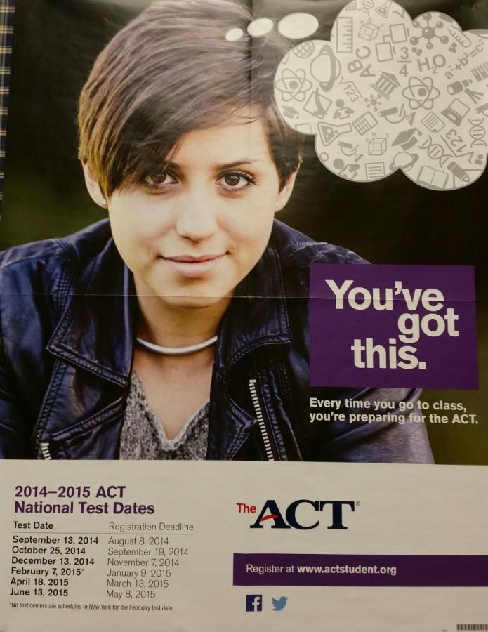 ACT poster in the Adams Counseling Office