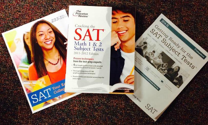 SAT materials in the Adams Counseling Office
