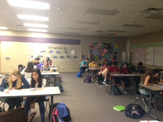 Mrs. Schwartz's classes are overfilling with students.