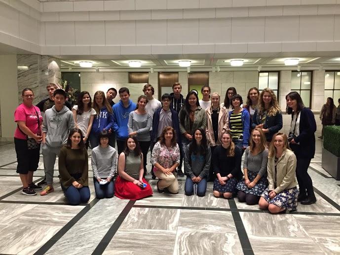 AP Art students accompany the foreign exchange students on a field trip to the Detroit Institute of Arts.