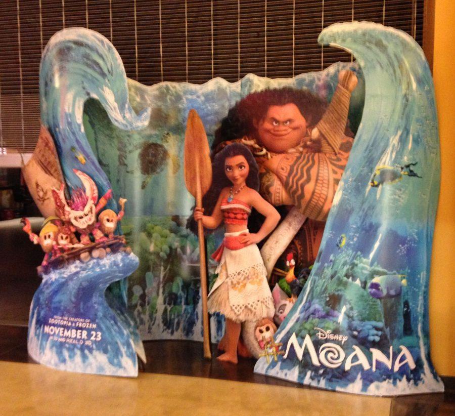 AMC promotes Moana with life-size movie display.