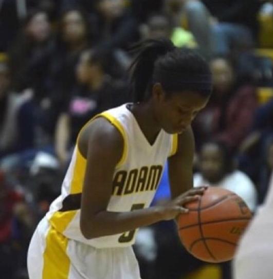 Owusu prepares to shoot a free throw.