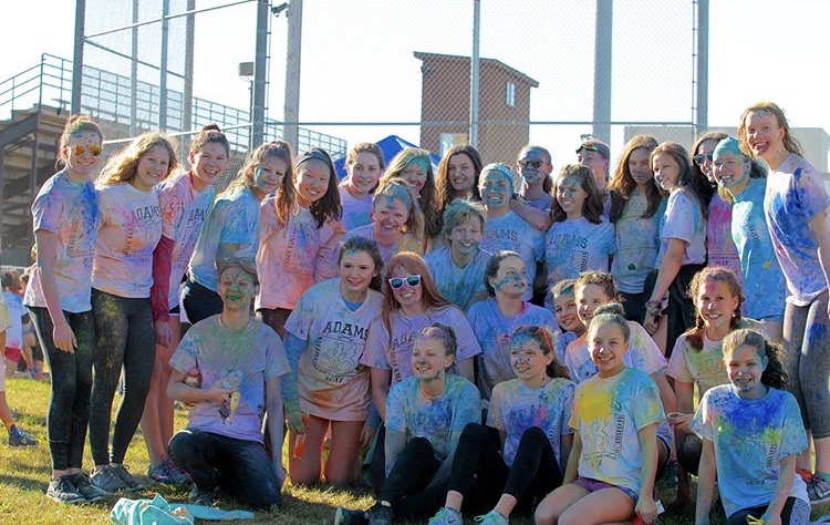 Runners after the color run.