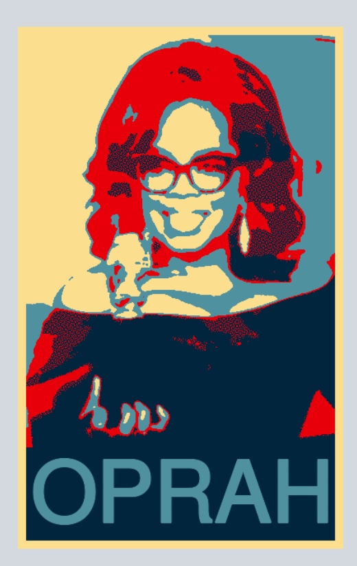 Fake presidential poster of Oprah.