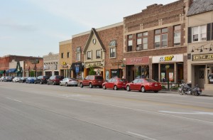 A picture of downtown Rochester where many teens go to eat at the restaurants and shop.