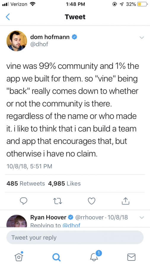 Vine’s co-founder Dom Hoffman answers questions about whether or not the new Vine will be as great as the original version.