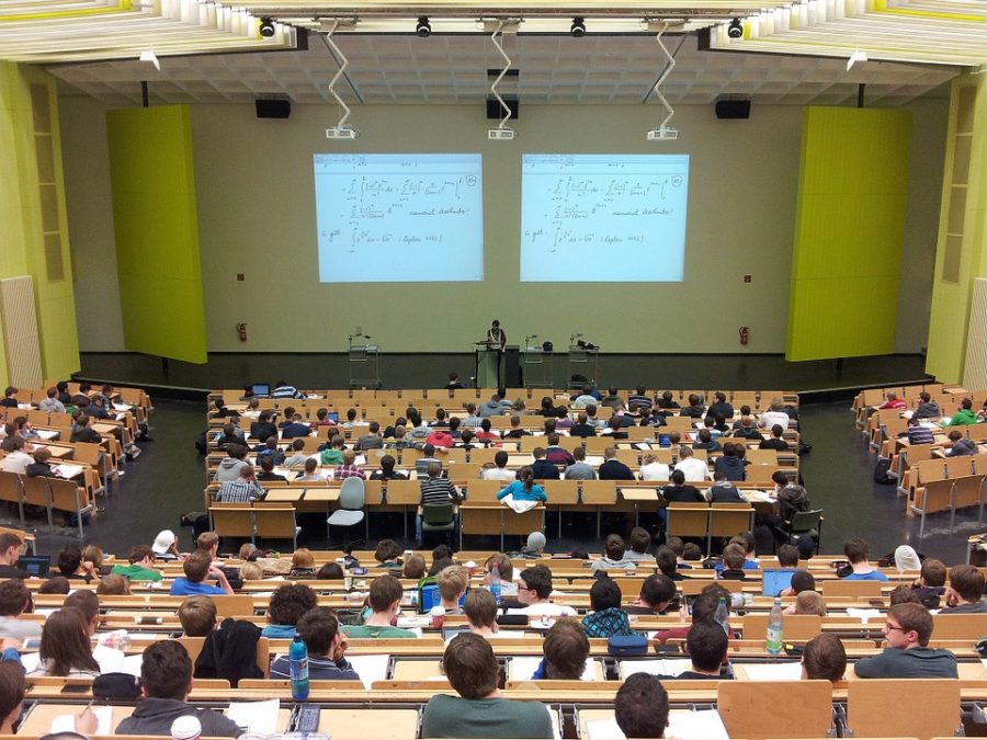 High school classrooms are becoming more like college lecture halls as class sizes increase.