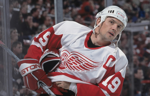 Steve Yzerman when he was the Red Wings captain.