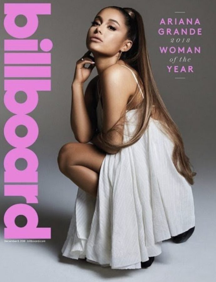 Woman of the Year, Ariana Grande, on the cover of Billboard Magazine.