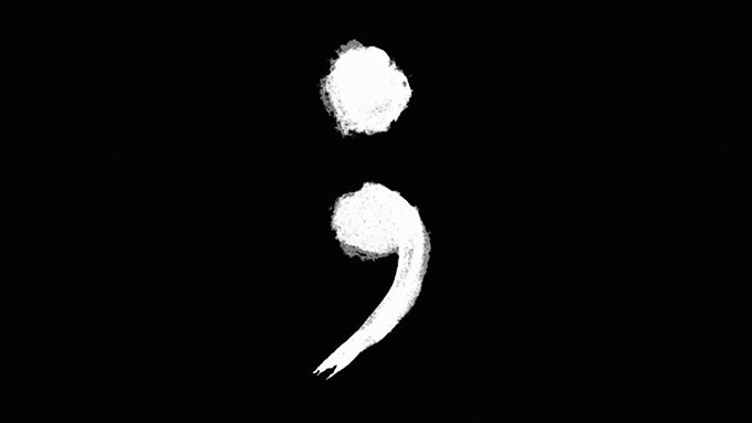 The semicolon has been used on social media as a symbol representing continuation after depression