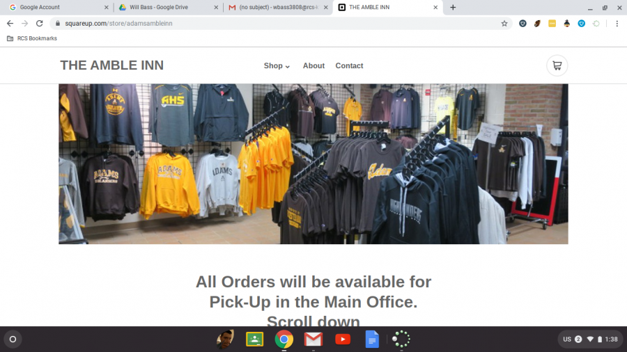  The homepage for the newly released Amble Inn                                                          Online Store
