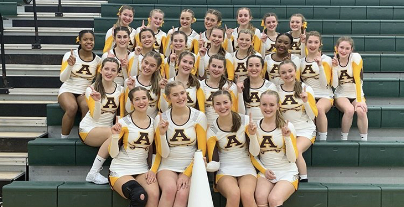  Adams Cheerleading comes out on top at the Lake Orion Invitational.
