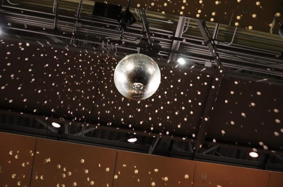 The Disco Ball that is shined on during the Bows at the end of Mamma Mia!