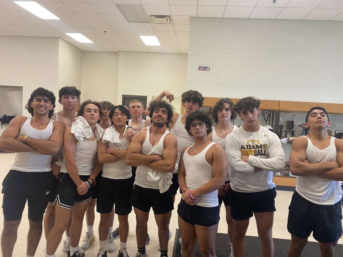 The senior boys dance team after their performance in 2022. (Photo Credit: Malana Mentier)